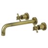 Kingston Brass Roman Tub Faucet, Antique Brass, Wall Mount KS8023DX